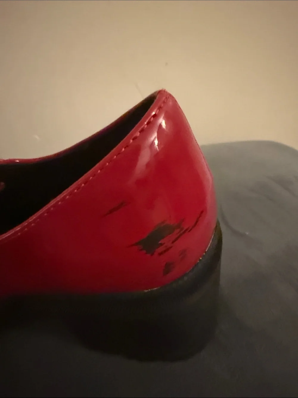 Dream Pairs Shiny Red Patent Mary Jane Shoes with Rhinestone Buckles